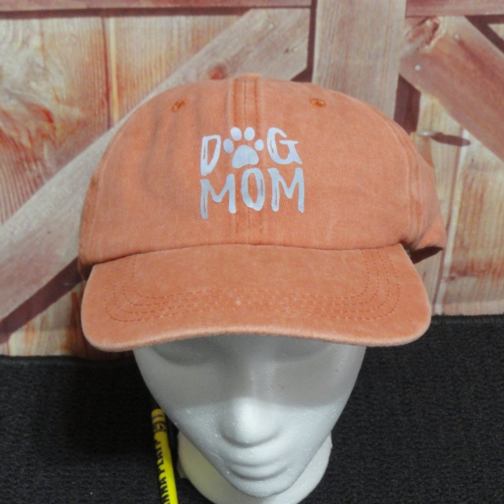 Dog Mom Paw Print ball cap, NWOT cotton heat pressed~adjustable~cute loo…